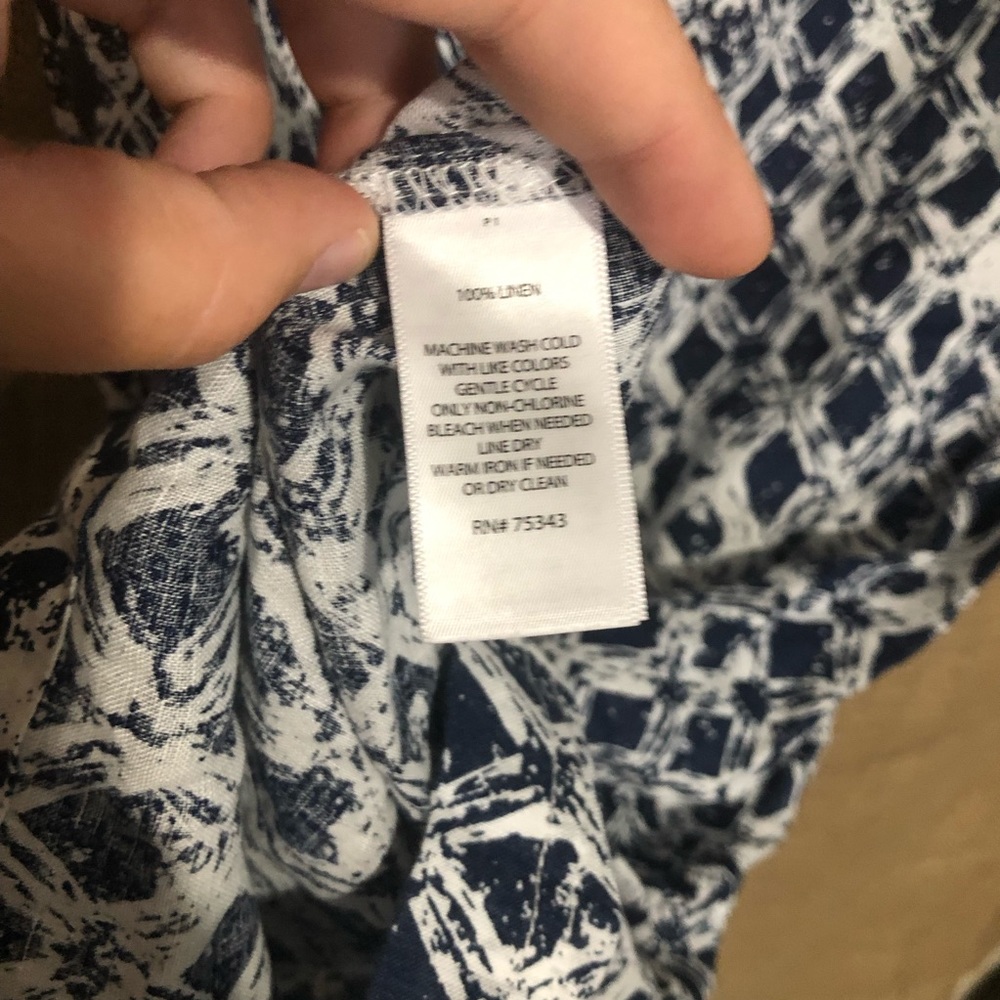 St Tropez West SZ 8 Linen Dress Casual Midi Print - Picture 5 of 5